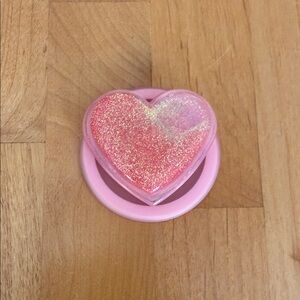 Pink Heart Glitter Popsocket